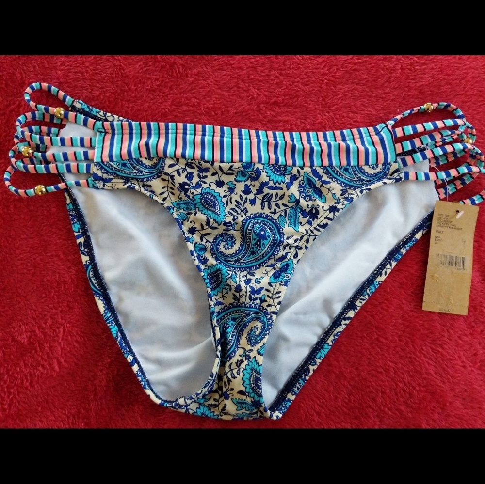 Colorful paisley pattern bathing suit bottom